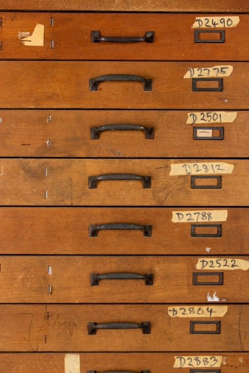 HAMILTON 40-DRAWER OAK FLAT FILE CABINET - 6