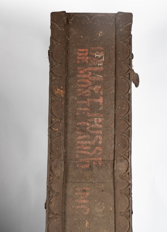 19TH C. C.A. TAYLOR TRUNK WORKS CELLO CASE - 3