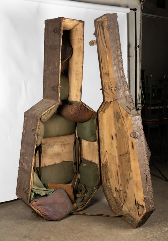19TH C. C.A. TAYLOR TRUNK WORKS CELLO CASE - 5