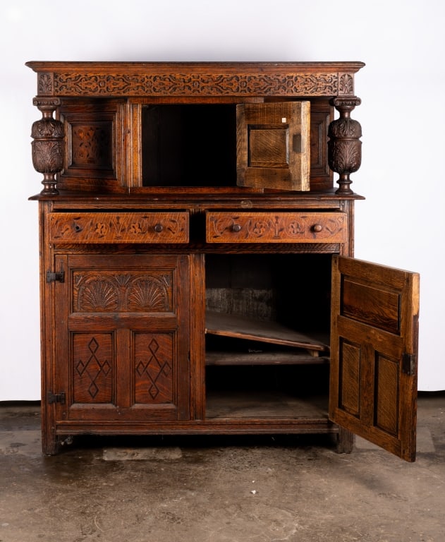 FRENCH RENAISSANCE REVIVAL COURT CUPBOARD - 7