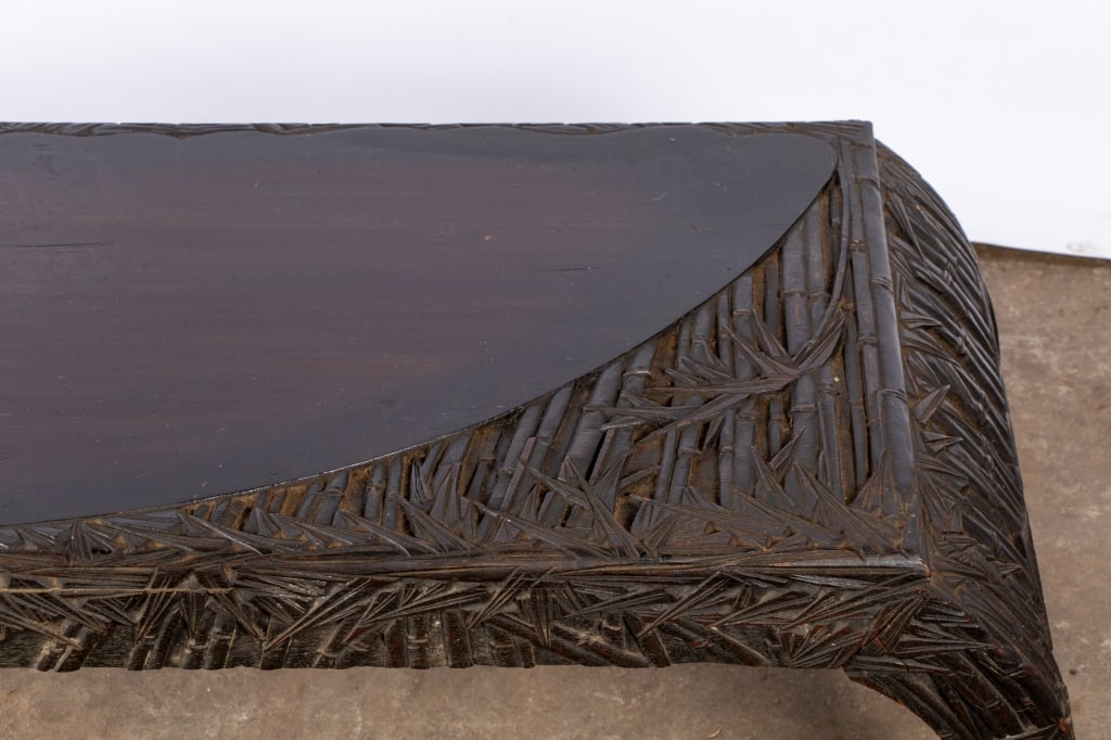 20TH CENTURY BLACK LACQUERED CHINESE STYLE COFFEE - 3
