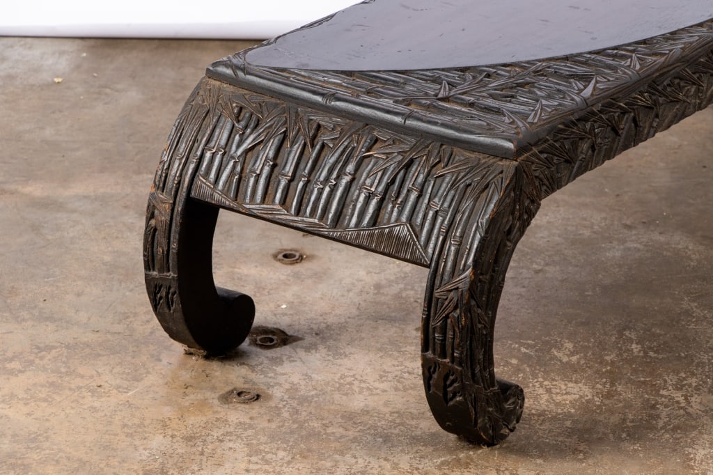 20TH CENTURY BLACK LACQUERED CHINESE STYLE COFFEE - 5