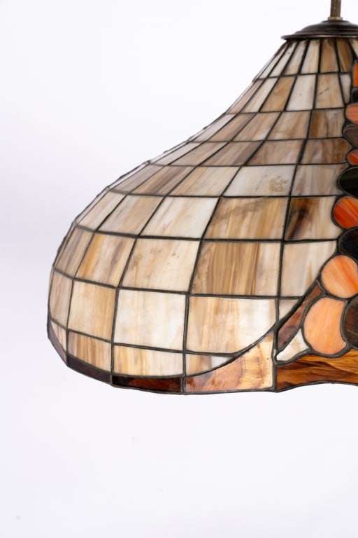 TIFFANY STYLE STAINED GLASS PENDANT LIGHT - 5