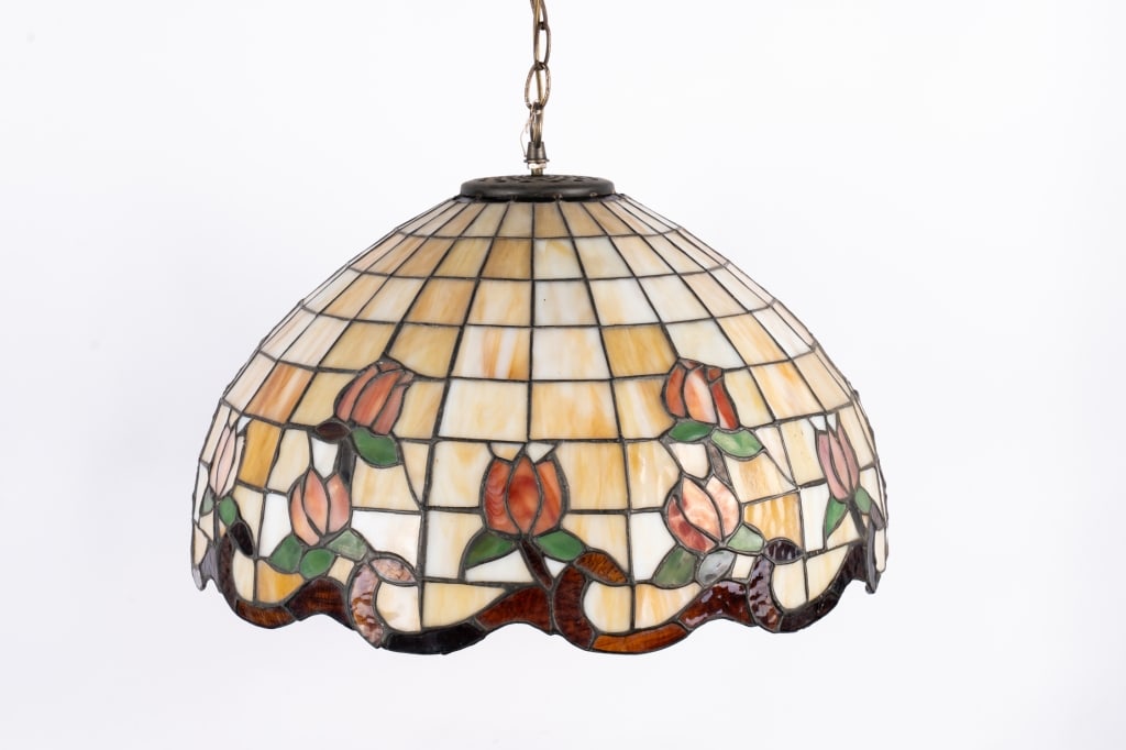 TIFFANY STYLE TULIP LIGHT FIXTURE - 2