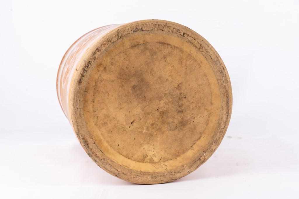 VINTAGE LIDDED JAR WITH SHIP MOTIF - 7