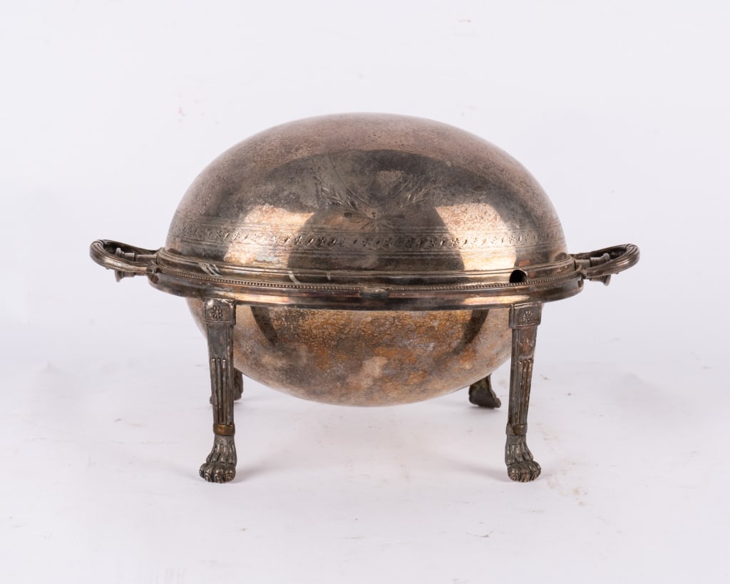 SHEFFIELD SILVERPLATE DOMED BREAKFAST SERVER - 3