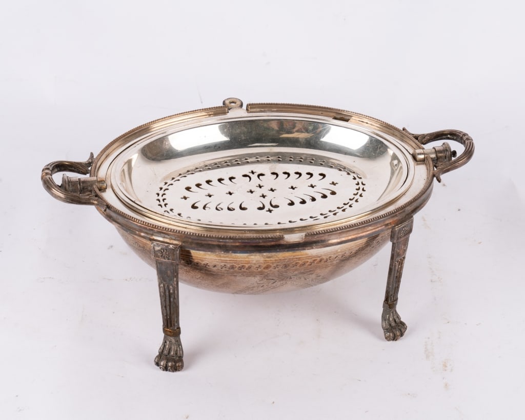 SHEFFIELD SILVERPLATE DOMED BREAKFAST SERVER - 4