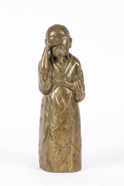 CHINESE CARVED SOAPSTONE SCULPTURE - 2
