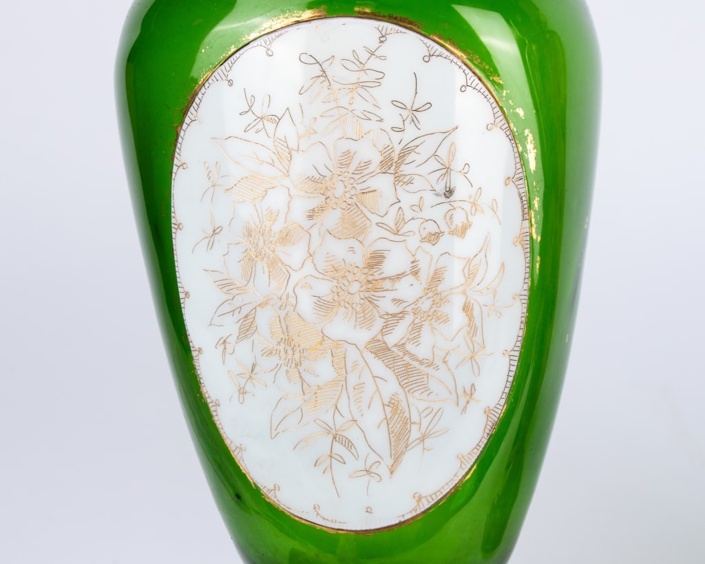 THREE MID-CENTURY HAND-PAINTED VASES - 5
