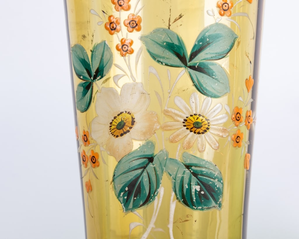 THREE MID-CENTURY HAND-PAINTED VASES - 6