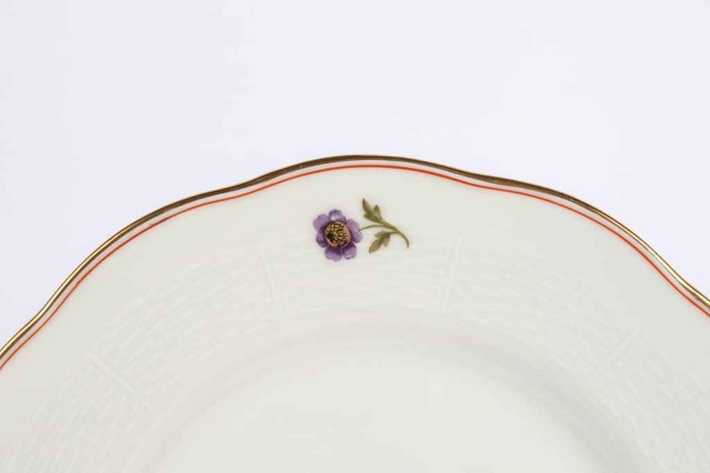 SET OF 8 LIMOGES STYLE PORCELAIN PLATES - 7