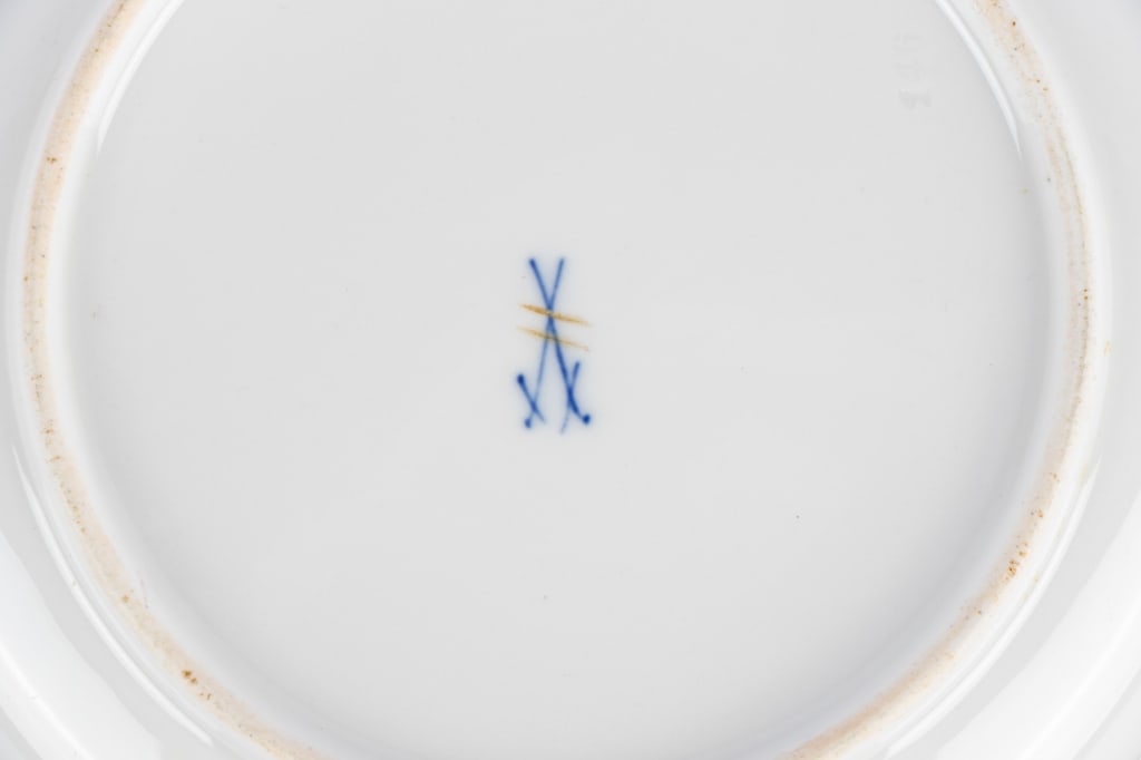 SET OF 10 MEISSEN STYLE PORCELAIN PLATES - 8