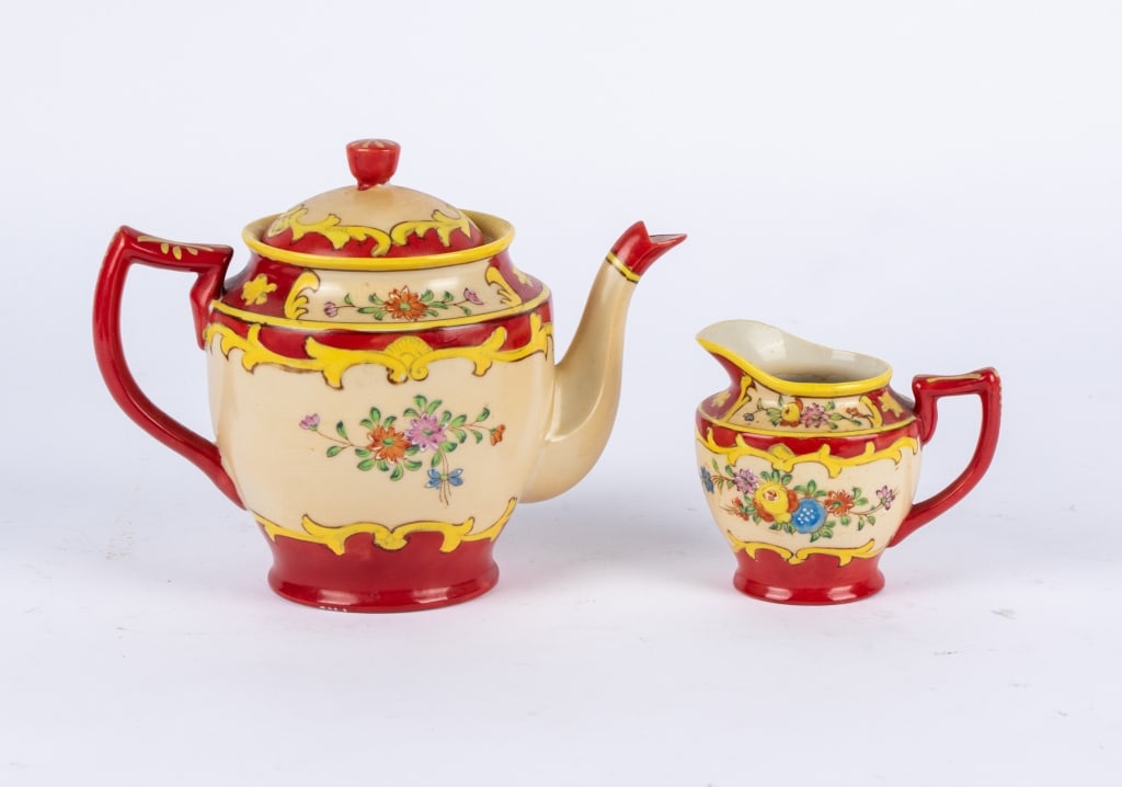 18-PIECE JAPANESE MID-CENTURY HAND-PAINTED TEA SE - 4