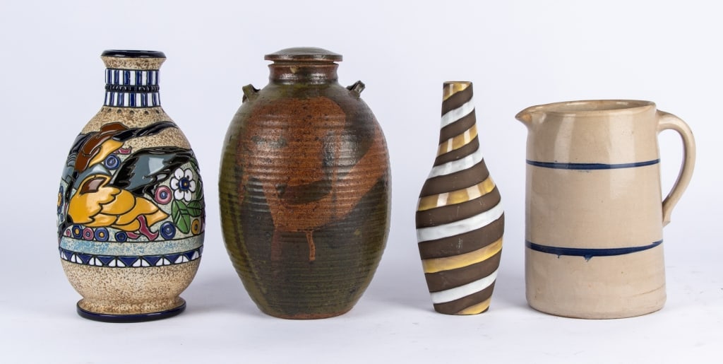 FOUR MID-CENTURY POTTERY ITEMS - 2