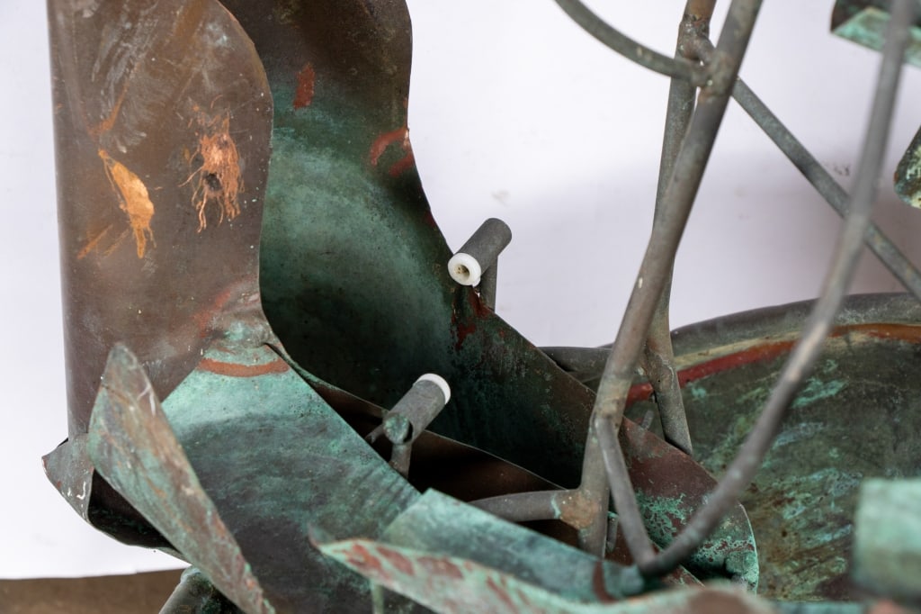 BRUTALIST STYLE ABSTRACT COPPER FOUNTAIN - 7