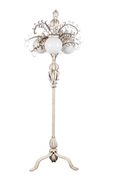 ITALIAN TREE FORM THREE LIGHT FLOOR LAMP: Italian tree form three-light floor lamp. Approximate dimensions: h. 75", w. 28", d. 28" Disclaimer: Participating bidders must have a credit card on file with LiveAuctioneers in order for their