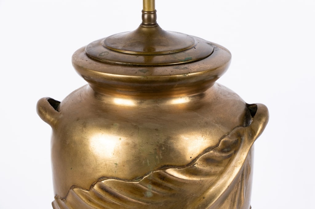 ART NOUVEAU STYLE BRASS TABLE LAMP - 7