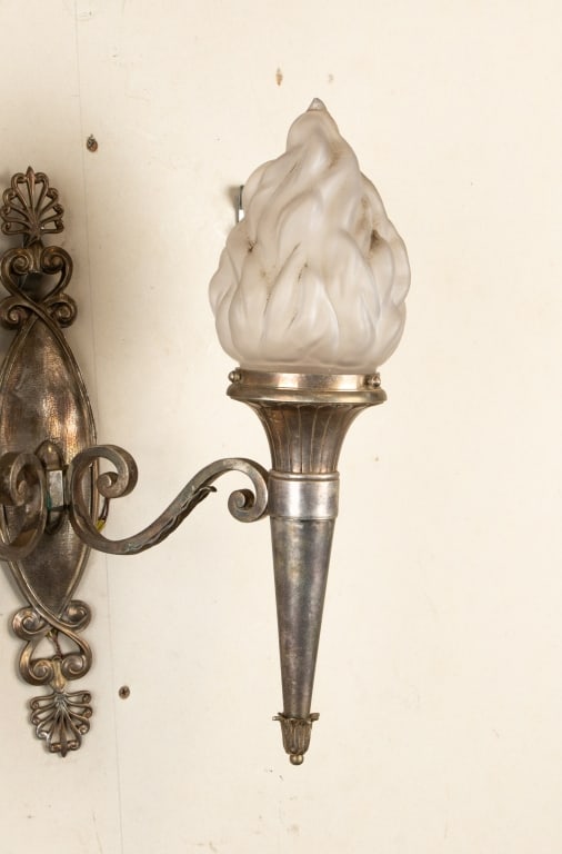 ART DECO STYLE TORCH WALL SCONCE - 2