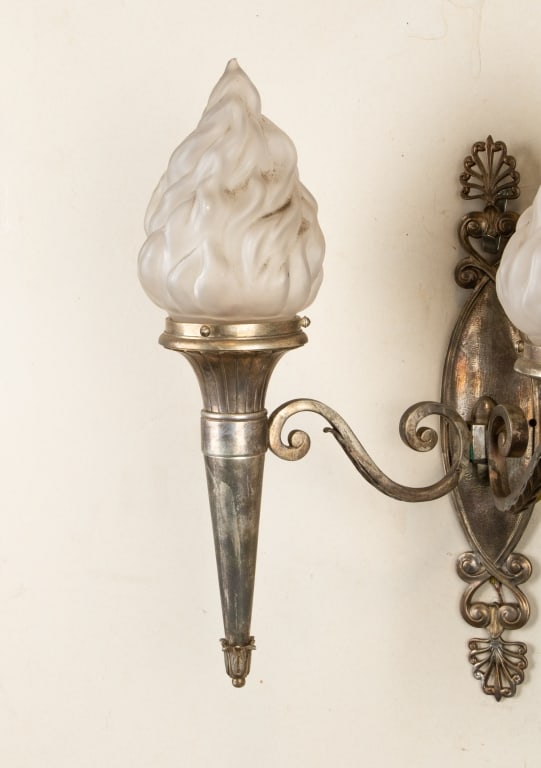 ART DECO STYLE TORCH WALL SCONCE - 3