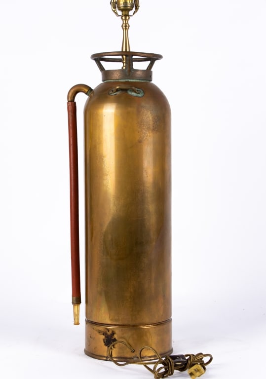 ELKHART BRASS MFG CO FIRE EXTINGUISHER TABLE LAMP - 5