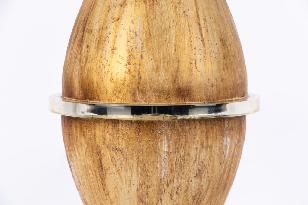 MODERN LUCITE & CERAMIC TABLE LAMP - 5