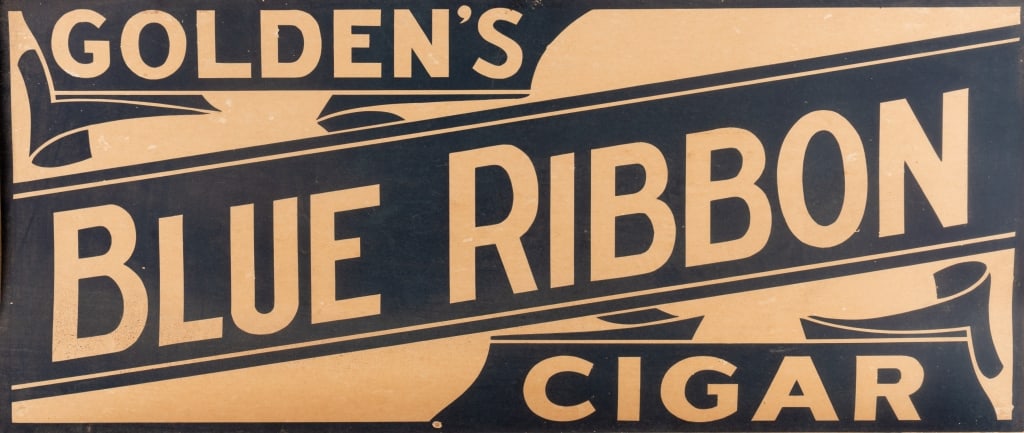 GOLDEN’S CIGAR BLUE RIBBON ADVERTISING SIGN - 3
