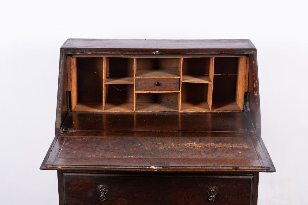 JACOBEAN STYLE SLANT FRONT DESK - 3