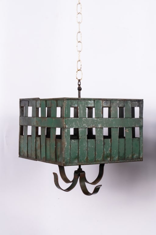PAIR OF ITALIAN IRON HANGING PLANTERS - 3