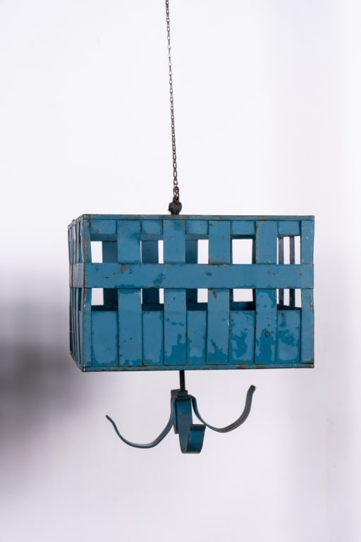 PAIR OF ITALIAN IRON HANGING PLANTERS - 4