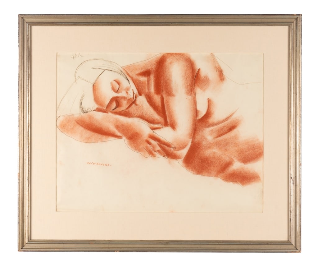 KWIAT KOWSKA, STUDY OF A NAKED LADY: Kwiat Kowska, study of a naked lady. Approximate dimensions: Disclaimer: Participating bidders must have a credit card on file with LiveAuctioneers in order for their bidding registration to be