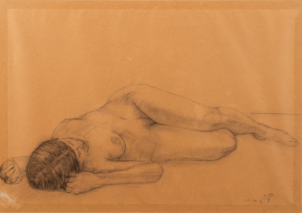 FEMALE NUDE STUDY, GRAPHITE ON PAPER - 4