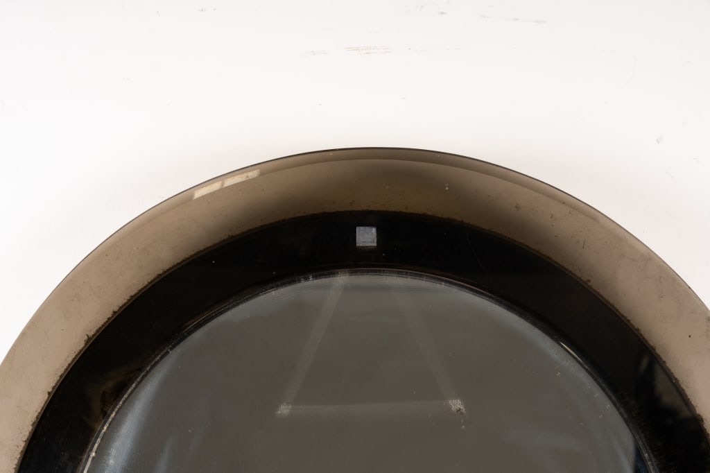 POST-MODERN SMOKED LUCITE MIRROR - 3