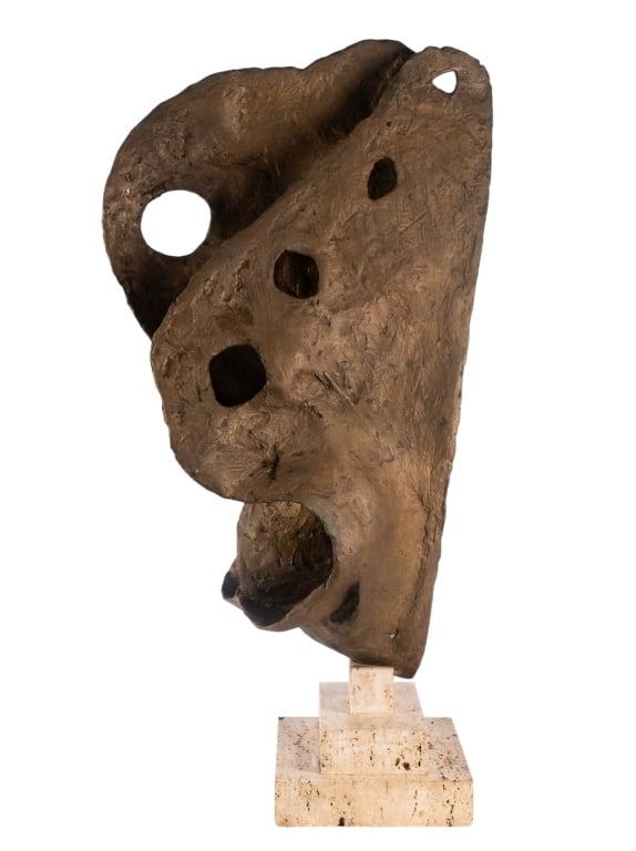 ABSTRACT BRONZE BUTTERFLY SCULPTURE: Abstract bronze butterfly sculpture mounted on stand. Approximate dimensions: h. 34", w. 14", d. 12" Disclaimer: Participating bidders must have a credit card on file with LiveAuctioneers in order