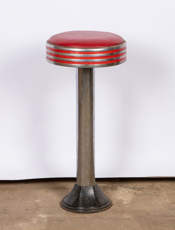 SET OF 3 MCM DINER BAR STOOLS - 4