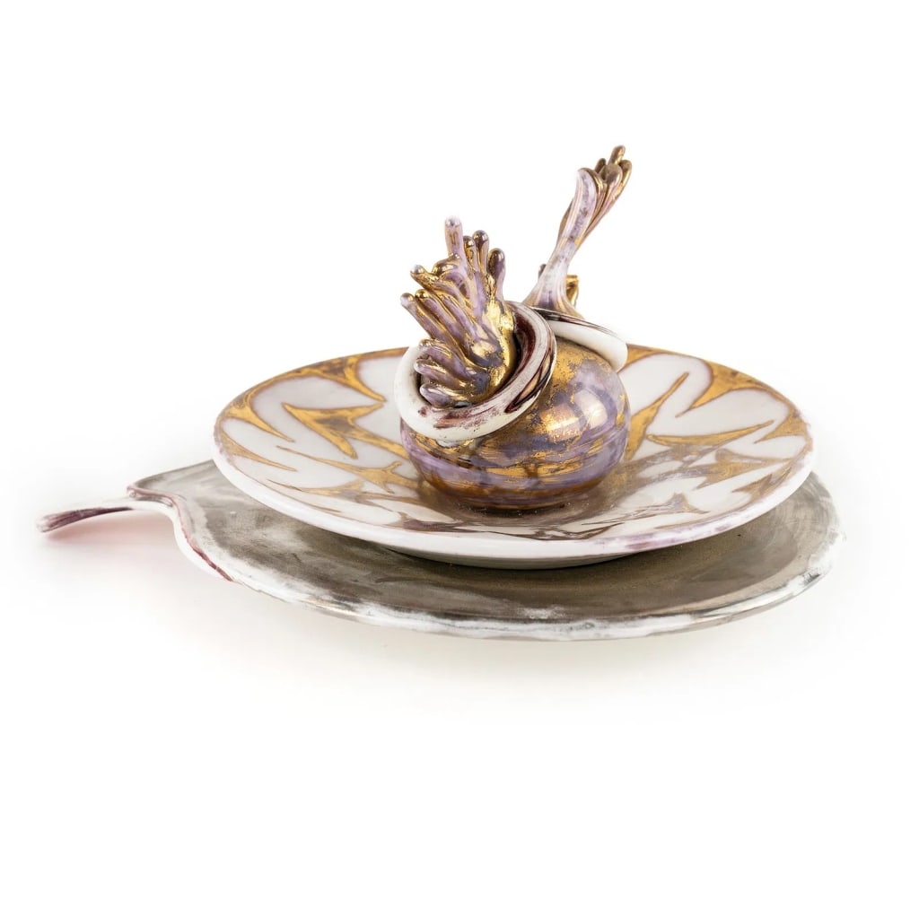 ITALIAN MID CENTURY MODERN PORCELAIN CENTERPIECE (1 of 6)