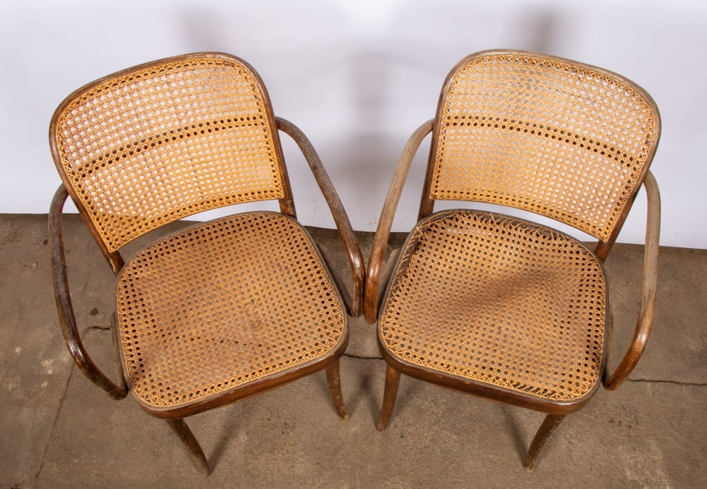 SET OF 6 JOSEF HOFFMANN STYLE DINING CHAIRS - 4