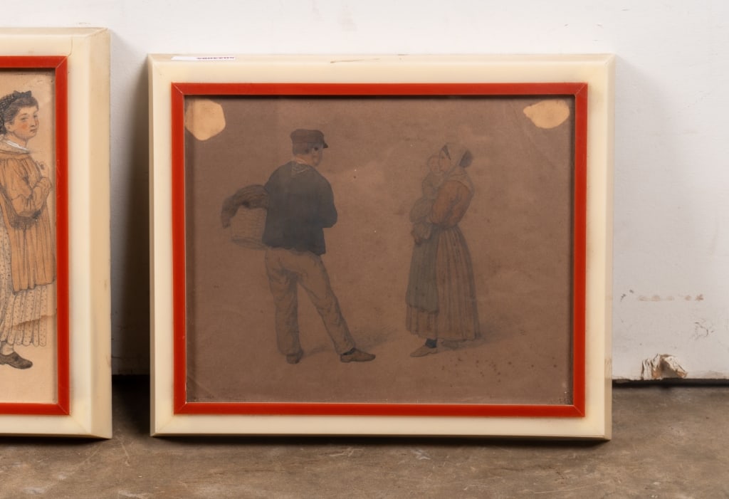 THREE 19TH C. DRAWINGS - 5