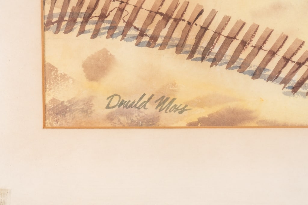 DONALD MOSS, SEASCAPE, WATERCOLOR ON PAPER - 3