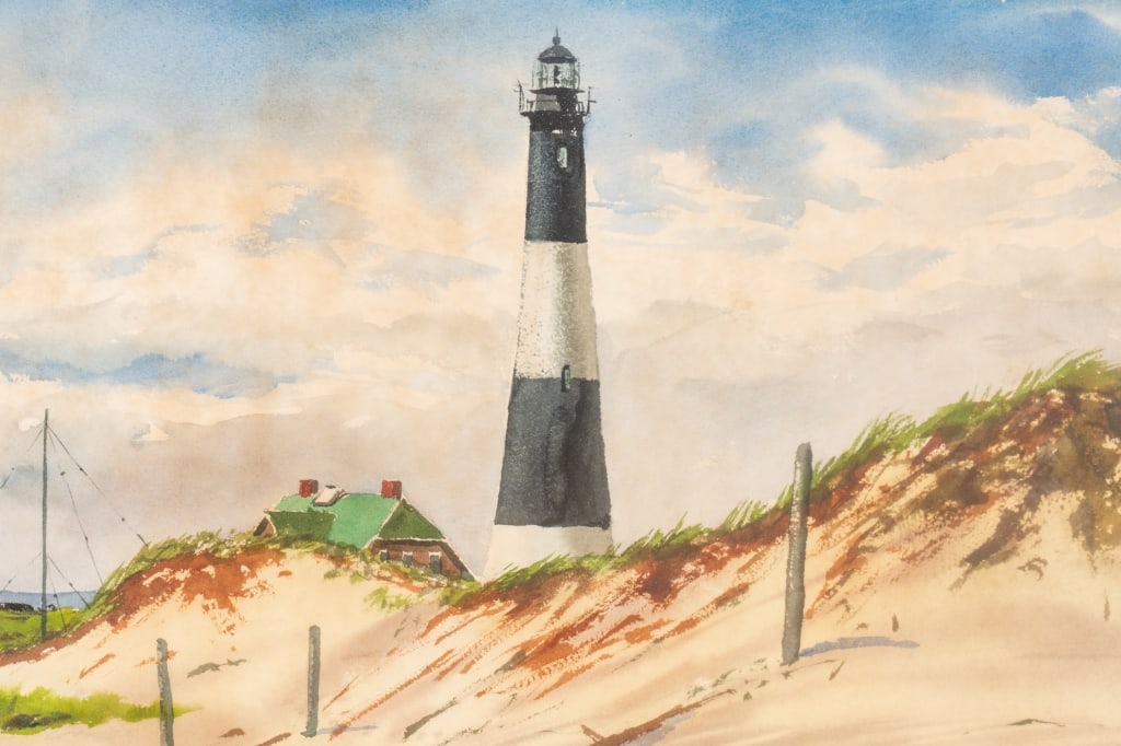 DONALD MOSS, SEASCAPE, WATERCOLOR ON PAPER - 4