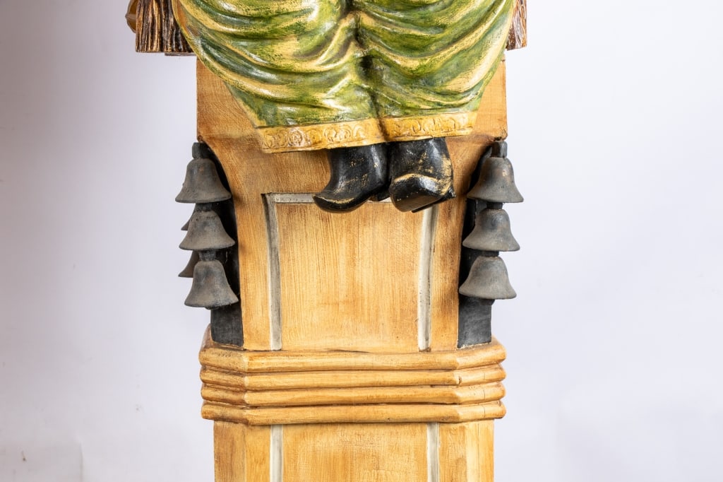 PAIR OF KOREAN POLYCHROME FIGURES ON PLINTHS - 7
