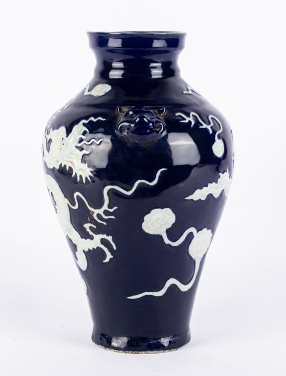 LATE 20TH C. CHINESE DRAGON VASE - 4