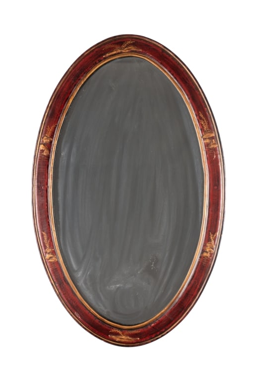 OVAL PAINTED WALL MIRROR (1 of 4)