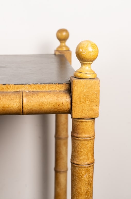 CONTEMPORARY FAUX BAMBOO CONSOLE TABLE - 3