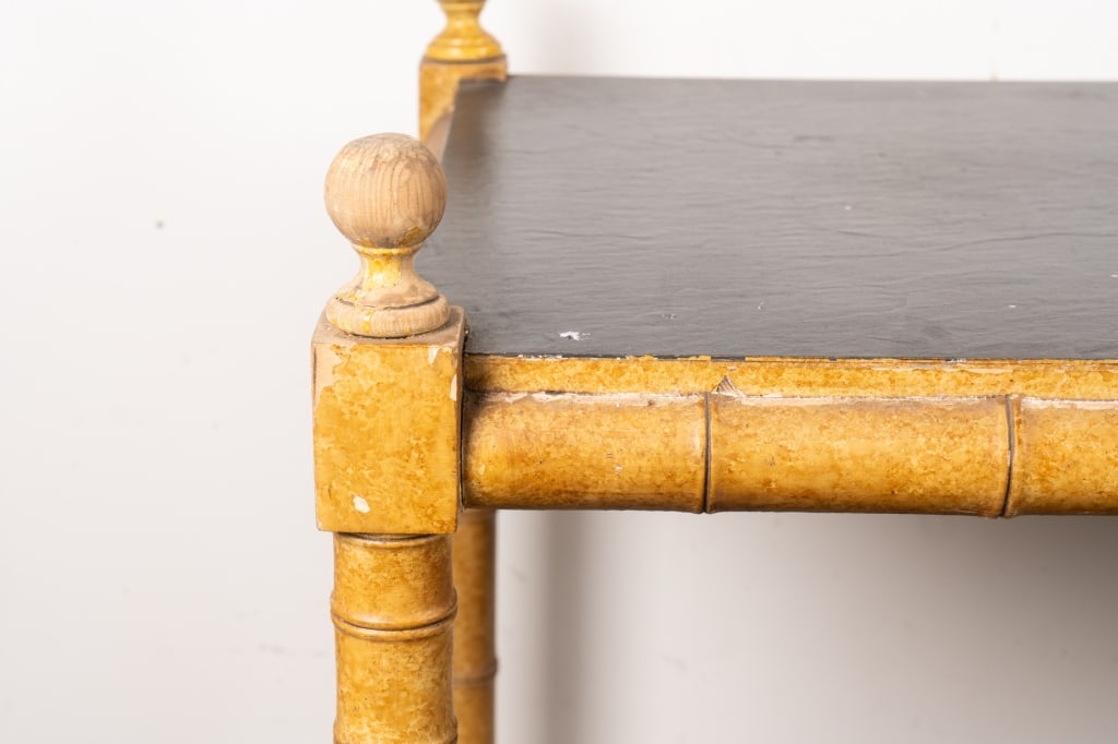 CONTEMPORARY FAUX BAMBOO CONSOLE TABLE - 4