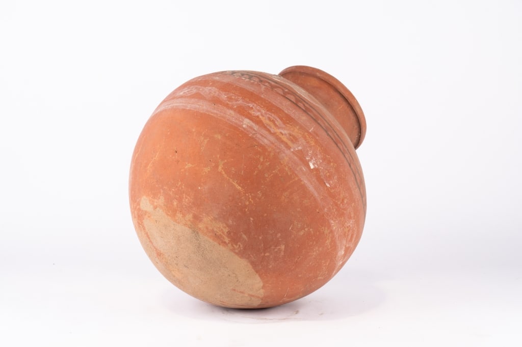 VINTAGE TERRACOTTA ROUND BOTTOM VASE - 2