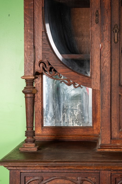 ART NOUVEAU BREAKFRONT CABINET - 4
