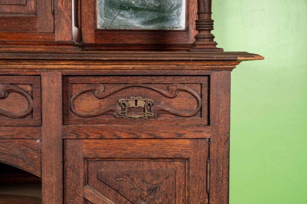 ART NOUVEAU BREAKFRONT CABINET - 6