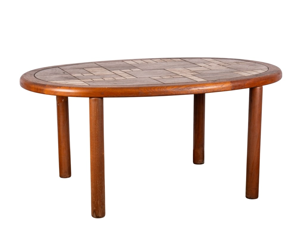 MID-CENTURY TEAK TILE TOP COFFEE TABLE (1 of 5)