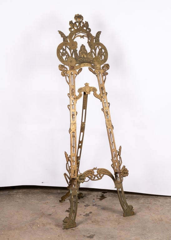 ART NOUVEAU STYLE BRASS EASEL - 2