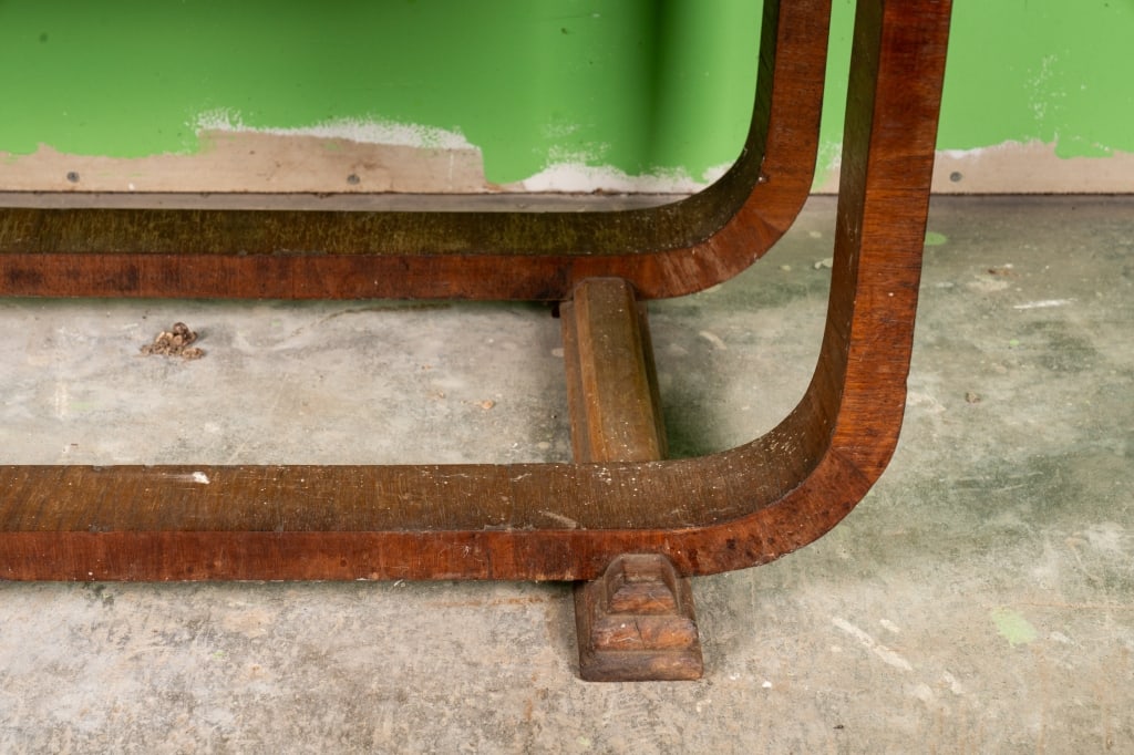 ENGLISH ART DECO BURLWOOD CONSOLE TABLE - 5